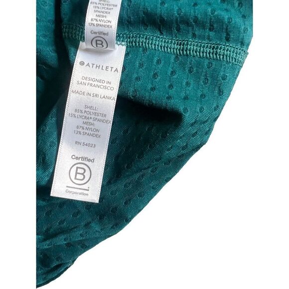 ATHLETA TEAL CHI DOT MESH TRAIN TEE  size XS - Picture 6 of 7